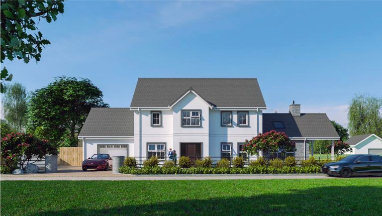 Self Build home in Ballymoney with timber frame kit supplied by QTF